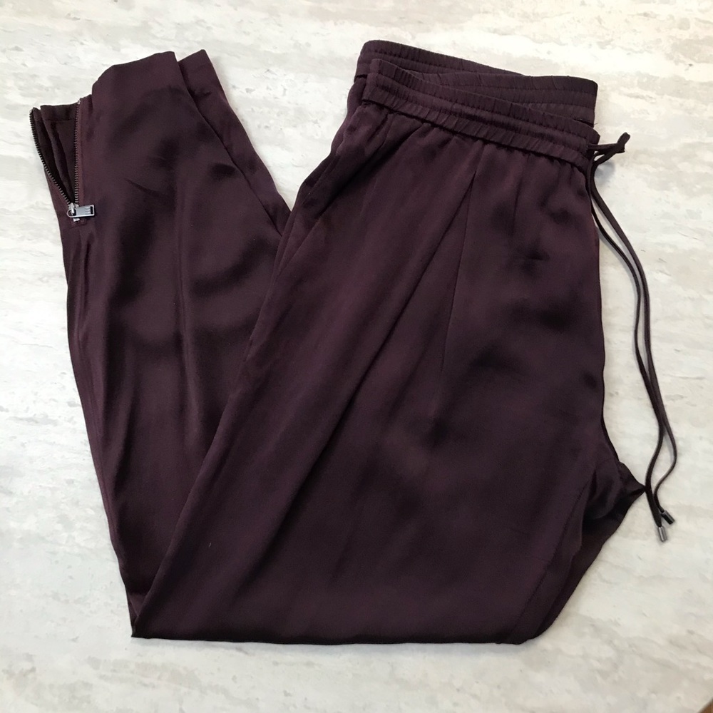 Haute Hippie Silk Drawstring Pants Sz S